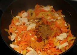 Poulet Curry Nudeln Zubereitung Schritt 3