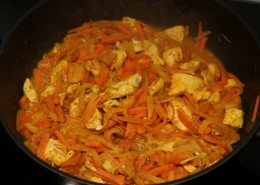 Poulet Curry Nudeln Zubereitung Schritt 4